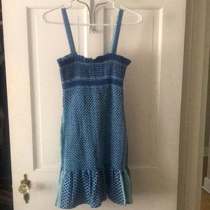 Cecilia Copenhagan, Smocked, Judith, ruffle hem, tank, mini dress. XS